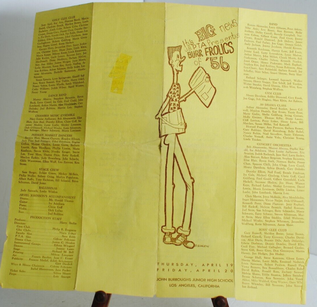 1956 John Burroughs Junior High School Collection Lot of 4