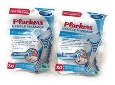 Plackers Gentle Massage Dental Flossers - 60 Count