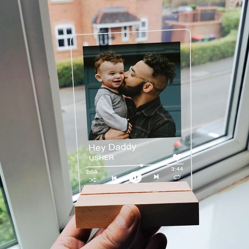 Personalised Fathers Day Birthday Gift for Dad Acrylic Photo Plaque Free Stand - Picture 7 of 20