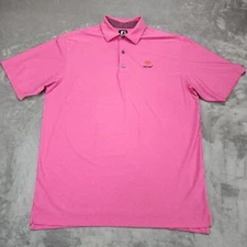 Footjoy Golf Shirt Mens Large Pink Heathered Performance Polo Oaktree National