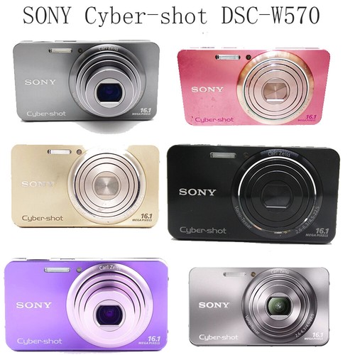 SONY Cyber-shot DSC-W570 16.1MP 5x Optical Zoom Digital Camera 90% New