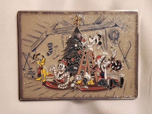 Disney Mickey Minnie Donald Pluto Goofy Decorate the Christmas Tree Pin Holiday - Picture 2 of 4