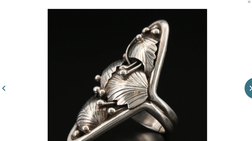 Lucy Calladitto Navajo Dine Sterling Pointer Ring 8 to 8.5 - Bild 4 von 8