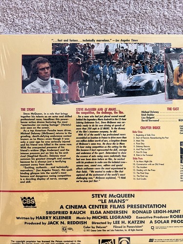 NEW Sealed Laserdisc Le Mans Steve McQueen & Heart Like A Wheel Bonnie Bedelia - Picture 9 of 17