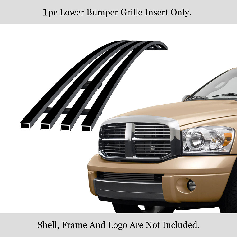 Fits 20062008 Dodge Ram Black Lower Bumper Billet Grille Insert eBay