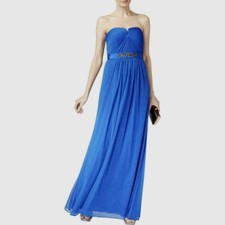 Women's Adrianna Papell Strapless Evening Formal Dress, Royal Blue Size 2 NWT