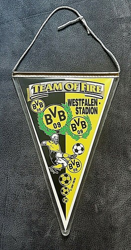 Orig. Wimpel Borussia Dortmund 90er Fußball Bundesliga BVB 09 DFB Pennant Fanion - Picture 3 of 3