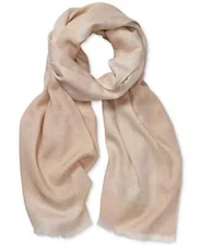 Calvin Klein Solid Border Womens Pashmina Scarf Heathered Almond