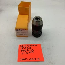 Drill chucks Keyless 1-10MM. J0310 3/8-24 (1 Pc In Lot) 2466-vid-1-3