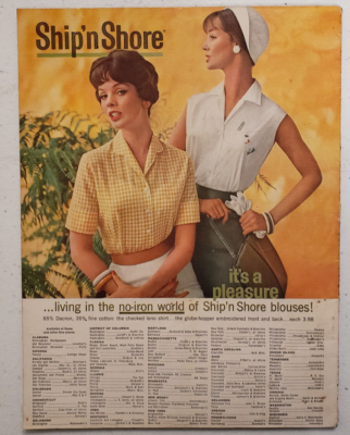 【サイン入り】No User For A Name ポスター Mademoiselle Magazine June 1959 Max Factor ~NASA~1950s Fashion