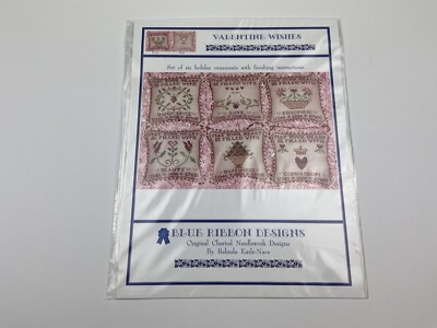 Valentines Wishes Cross Stitch Pattern by Blue Ribbon Designs Sampler Ornaments