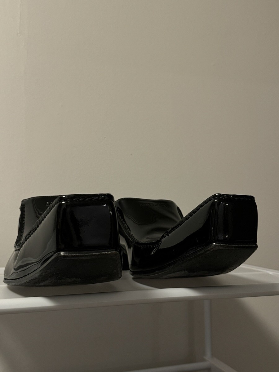 Balenciaga Romeo Black Patent Loafer Mules Shoes Size 40 | eBay