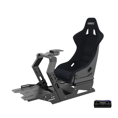 CONSPIT GT-Lite Black Sim Racing Simulator Cockpit  (with Vibration Module)