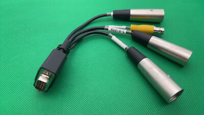 VGA 15 Pin Male to 3 XLR + BNC Female Adapter VGA to CVBS Audio AES/EBU Adapter