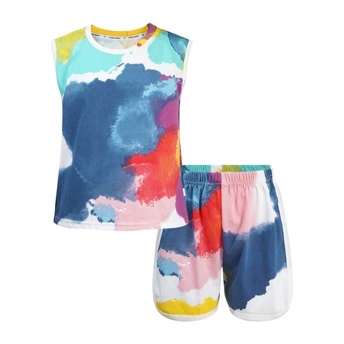 Round Neck Shorts Two Piece Vest, Tank , Sleeveless Clothing Sets Sportswear - 第 18/29 張圖片