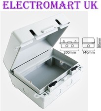OUTDOOR WATERPROOF GARDEN 2 GANG DOUBLE SOCKET BOX ENCLOSURE IP65 LOCKABLE