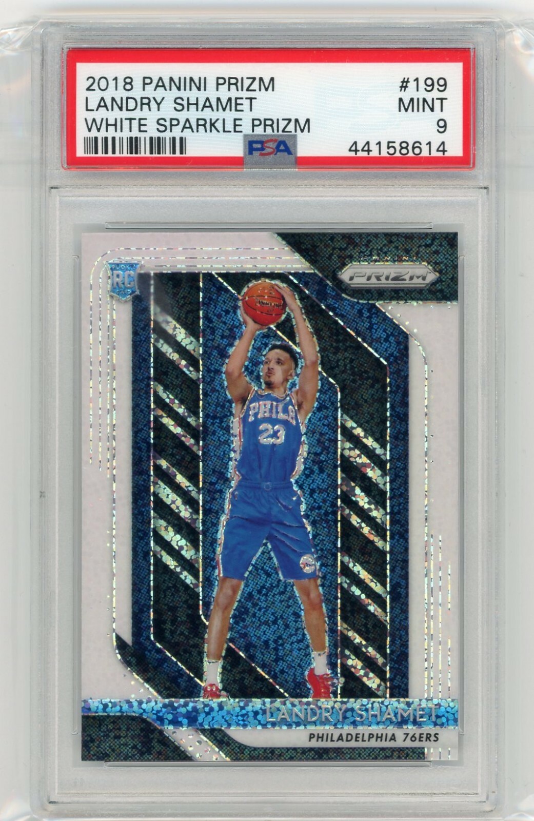 2018 Panini Prizm #199 Landry Shamet White Sparkle Prizm PSA 9