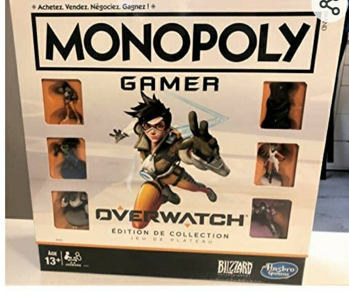 Monopoly Gamer Overwatch édition française avec pions sculptés et jetons de combat