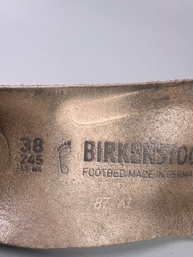 BIRKENSTOCK Wrigley Sneaker Black Leather Shoes Womens 7 EU 38 Footbed Cork Sole - Picture 9 of 12