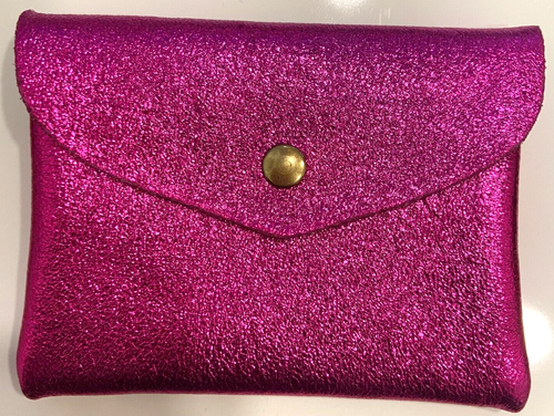 Porte-Monnaie En Cuir Véritable Pour Femme - Couleur Jaune Vif - Style Tendance Italie