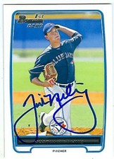 Justin Nicolino autographed baseball card 2012 Topps Bowman #BP1 Rookie