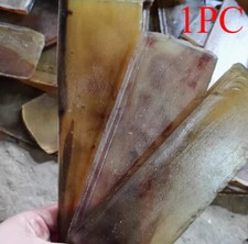 1PC Natural Flower Sheep Horn Sheet Knife Blanks Plate Scales Handle Material