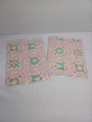 VTG Current Gift Wrapping Paper (2 Pkgs) Double Wedding Ring 64276 SEALED USA 