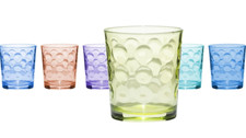 Bicchiere Acqua colorati Vari Colori da 6 pezzi bicchieri