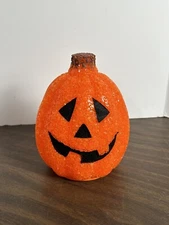 Plastic Light Up Pumpkin Small Tabletop 