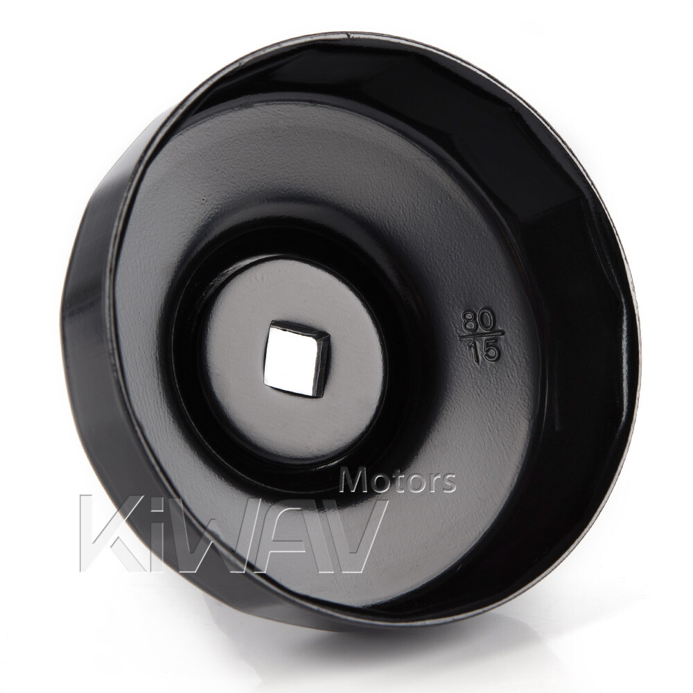 Vehicle Car steel 80mm 15 flute end cap oil filter wrench for Purolator