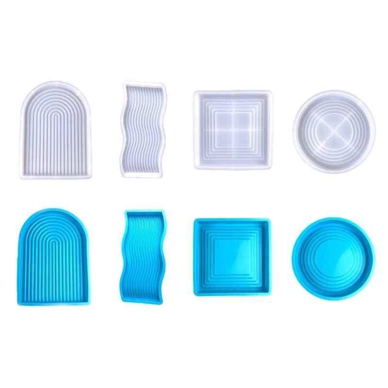 DIY Storage Tray Mould Simple Geometric Shape Plate Resin Casting Mould