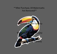 Toucan Sticker Waterproof Decal Bird Animal Outdoor Nature Tropical Gift NEW