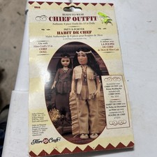 Vintage 1995 Fibre Craft 15 Inch Native American Chief Doll Outfit New