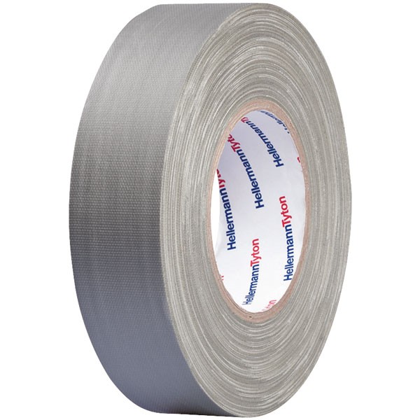 HellermannTyton HelaTape Tex - Textile Tape - Grey - 50mm x 50m
