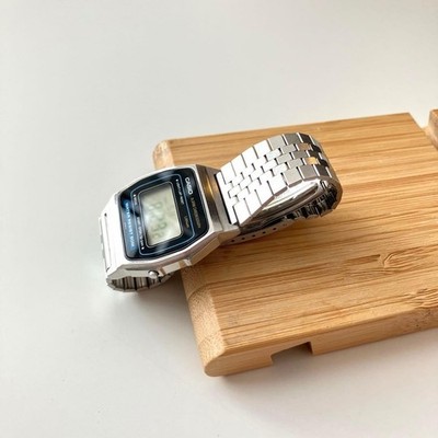 CASIO W-34 Cal.415 Micro Light Vintage Watch 1984 Stainless Steel