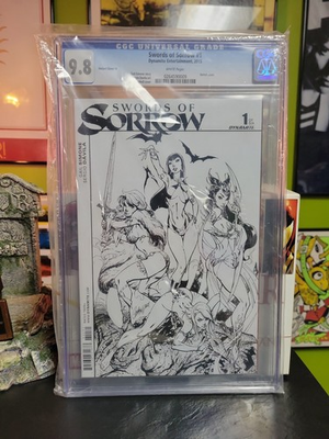 #ad Swords of Sorrow 1 CGC 9.8 J Scott Campbell Bamp;W Variant Dynamite 2015 $150.00