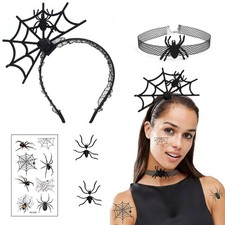 Halloween Devil Horn Headband Adult Kids Spider Costume Accessory Party Prop