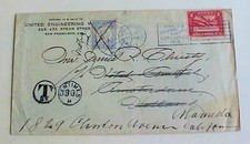 NETHERLANDS POSTAGE DUE TIED FROM SAN FRANCISCO 1913
