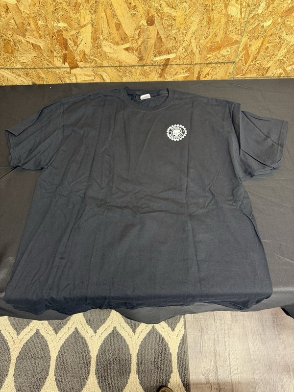 Grumpy Old Bikers Club Skull Society Graphic Tee Black Cotton 2XL