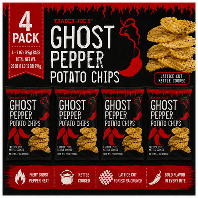 4-Pack Trader Joe's Ghost Pepper Potato Chips