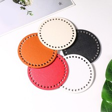 Round Bag Bottom Bag Cover PU Bag Bottom Solid Color Bag Bottom Durable Round  