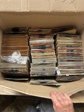 Huge Vintage 45 RPM 300 Records, Lot Box Radio Station Collection 1950s 1960s