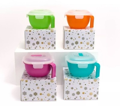 LocknLock S/4 Instant Cook Mugs w/ Vented Lids & Gift Boxes K96667  Tropical