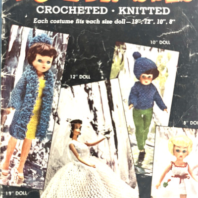 Vintage Crocheted Knitted Doll Clothing Mix Lot of 2 Booklets 1978