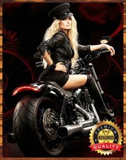 Marisa Miller - Harley Davidson - Metal Sign 11 x 14