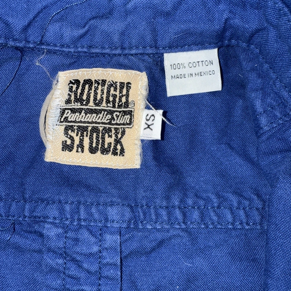 Panhandle Slim Rough Stock Azul Western Ecuestre Tareas Chamarra De Colección Estilo Y XS Foto 4 de 4
