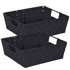 5 In. X 15 In. X 13 In. Black Plastic Closet Drawer Organizer