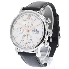 IWC SCHAFFHAUSEN PORTOFINO IW391022 42mm SS Silver Dial Chronograph #C326 2
