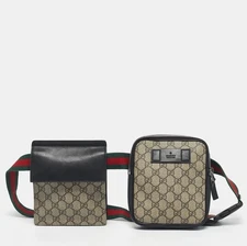 Gucci Gg Supreme Double Pocket Waist pack ￼