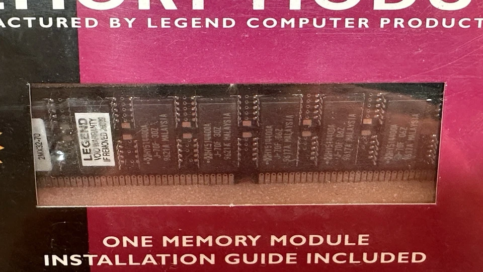 2x 32 8MB SIMMS 72pin Non Parity 60ns Memory Module PC Legend Computer Sealed - Image 2 of 4